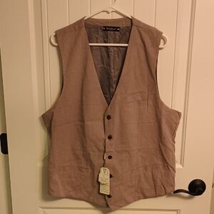 New With Tags; Wehilion Men's XL Gray Button-Up Vest